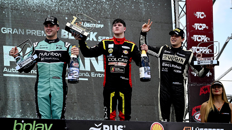 Moscardini, Dianda y Chansard en el podio de Paraná