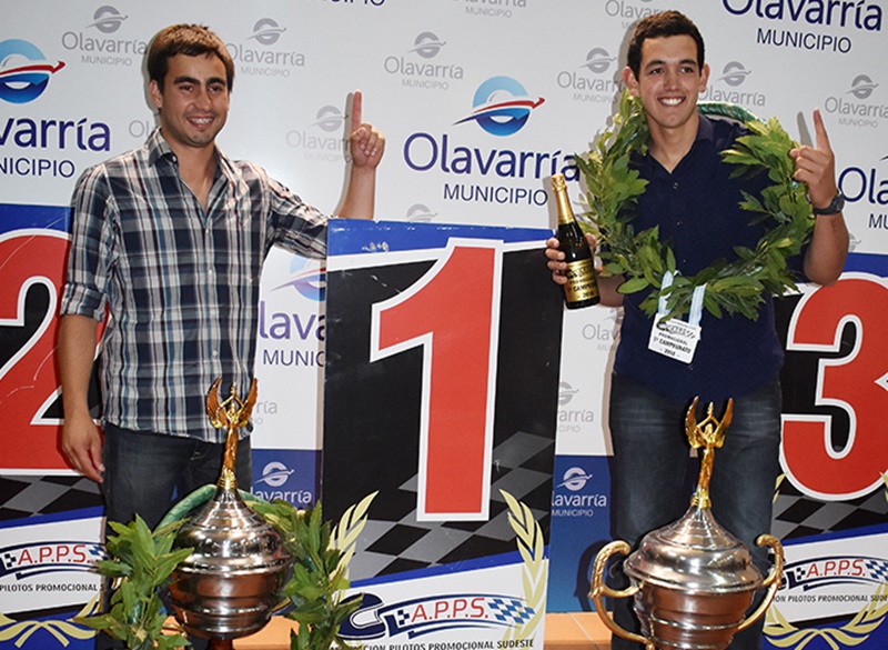 Guido Vernice, en la Monomarca; Manuel Serra, en la Promocional, los campeones 2018 de APPS. / Fotos Miguelangel