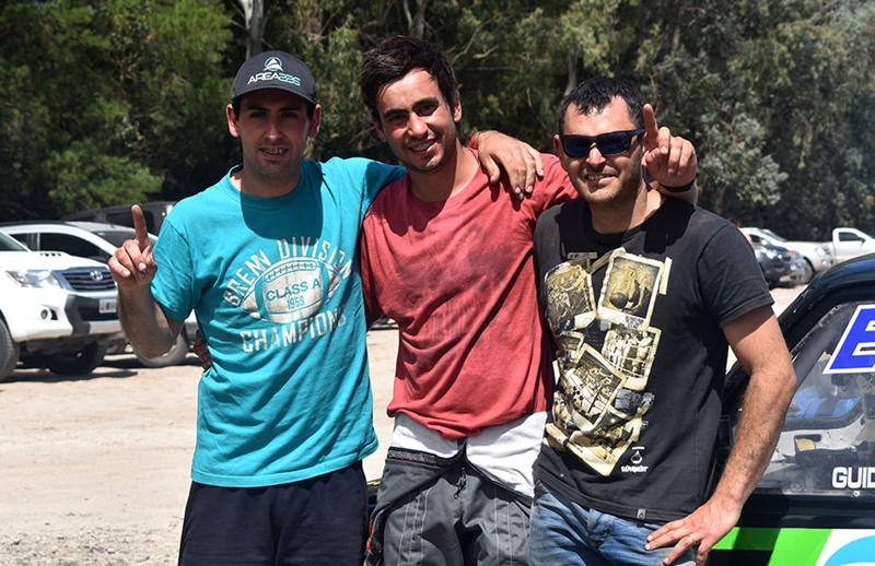 Tres para triunfar: Francisco Traina, Guido Vernice y Daniel Crevatín en la Monomarca. / Fotos Miguelangel