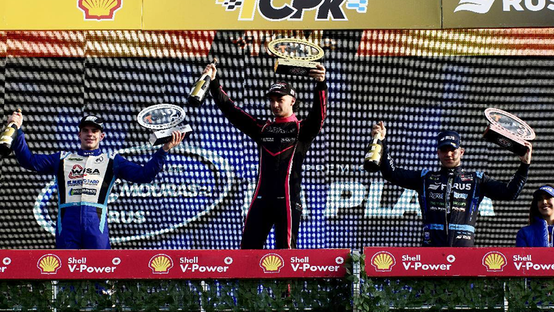Jaime celebró en el podio platense tras aprovechar las oportunidades y quedarse con la final del TC Mouras | Prensa ACTC