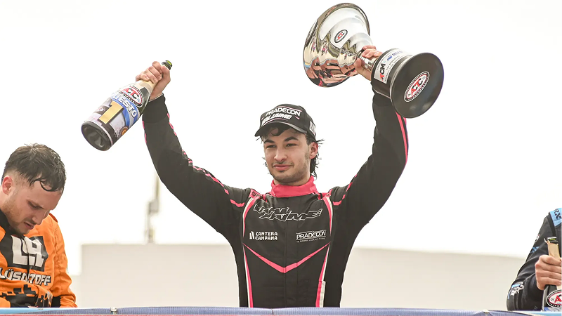 Nicolás Jaime festejó en lo más alto del podio del TC Mouras | Gentileza ACTC