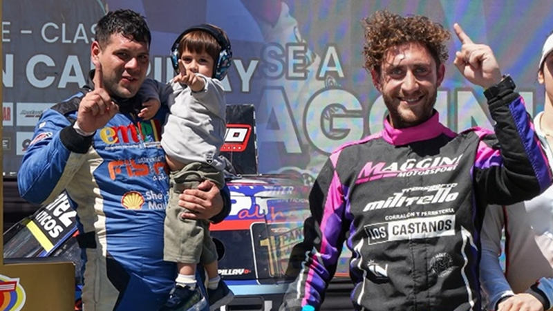 Agustín Campillay y Luis Maggini tras imponerse en las series de la Clase A del Procar 4000 | Gentileza ProCar