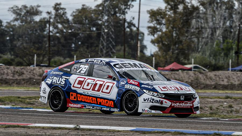 Facundo Chapur transita la pista de San Martín con el Honda Civic durante las prácticas de la Clase 3 | Gentiliza TN Apat