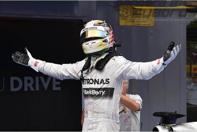 Hamilton tomó la punta del campeonato con 100 puntos.