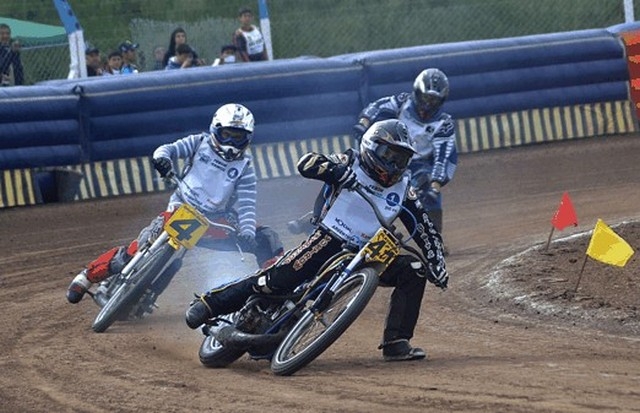 Sergio Trumpio volvió a estar en el podio de 200 cc.
