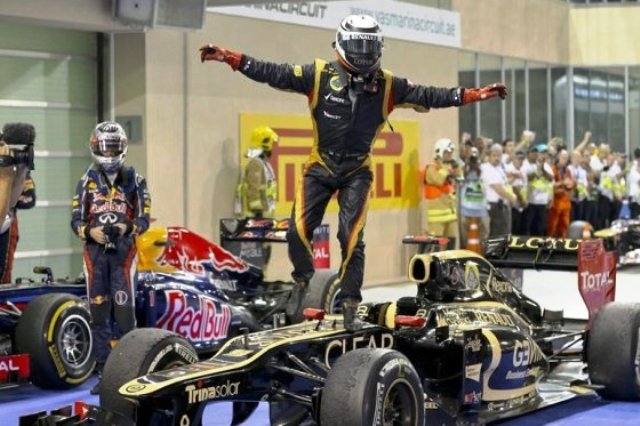 Kimi Raikonnen, con Lotus, fue el ganador. 